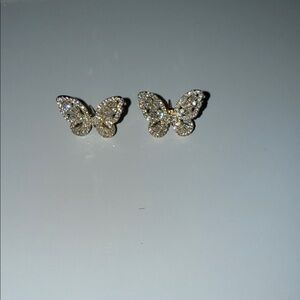 Gold Butterfly Earrings